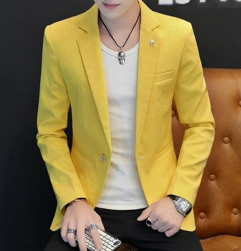 yellow blazer men